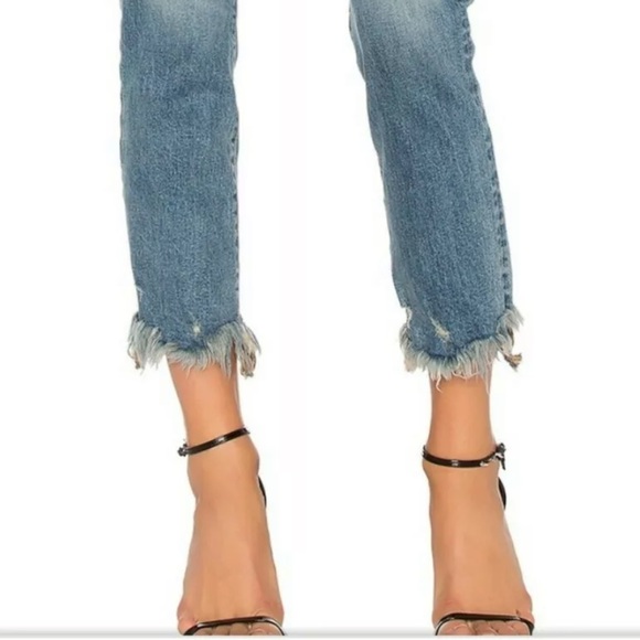 DL1961 Mara Instasculpt Straight Leg Ankle Jeans Gravity Raw Hem Waist 28 - Picture 3 of 9